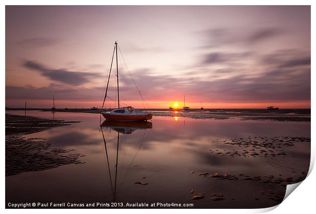 Another Meols sunset Print by Paul Farrell Photography