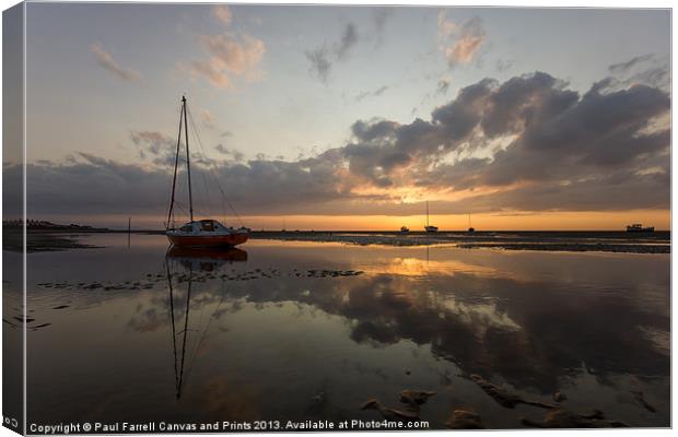 Meols reflections Canvas Print by Paul Farrell Photography