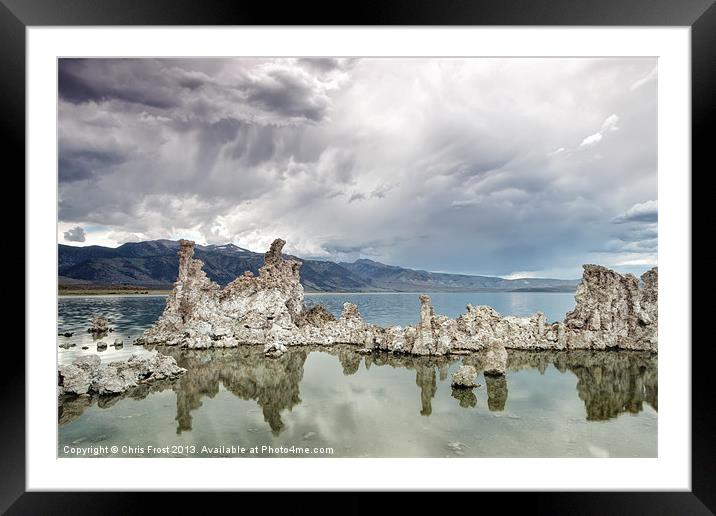 Reflected Storms at Mono Lake Framed Mounted Print by Chris Frost