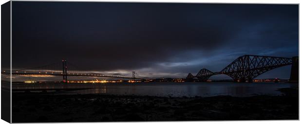 Forth Bridges Canvas Print by Ross Vernal