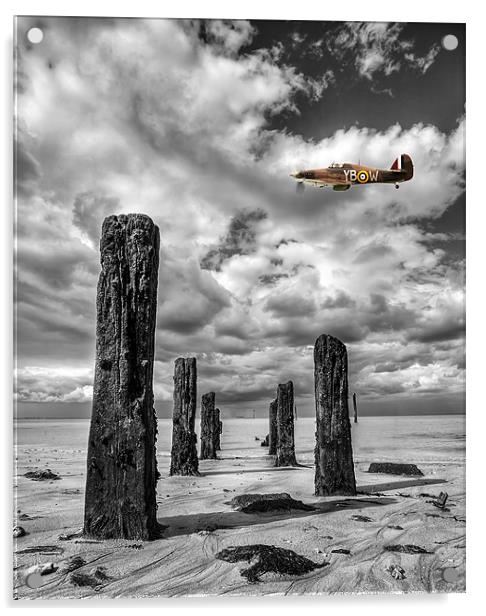 Wood Henge Spitfire YBW Acrylic by Robert  Radford