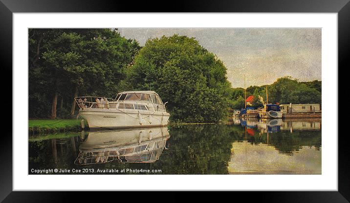 Boats on the Broads Framed Mounted Print by Julie Coe