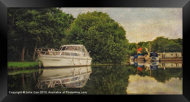 Boats on the Broads Framed Print by Julie Coe