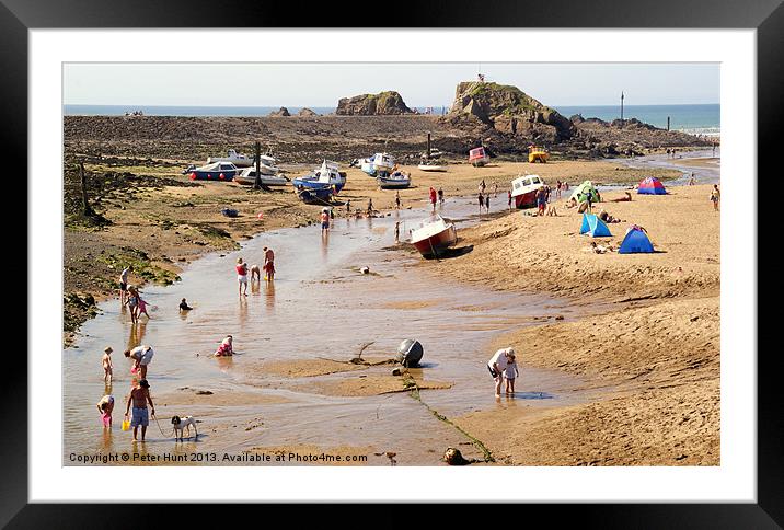 Bude Cornwall Canal Entrance Framed Mounted Print by Peter F Hunt