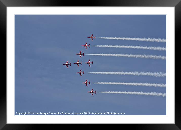 Red Arrows Framed Mounted Print by Graham Custance