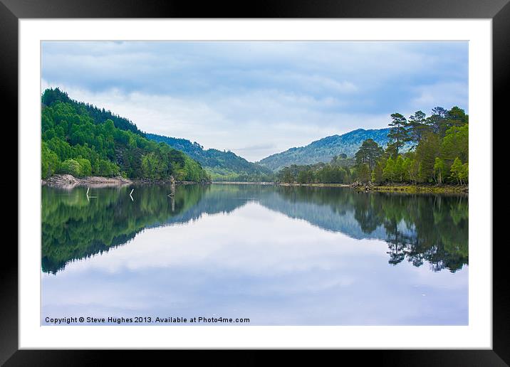 Tranquility of a Scottish Loch Framed Mounted Print by Steve Hughes