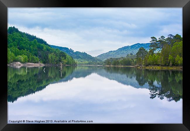Tranquility of a Scottish Loch Framed Print by Steve Hughes