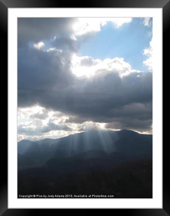 Sunrays in Tennesse Framed Mounted Print by Pics by Jody Adams
