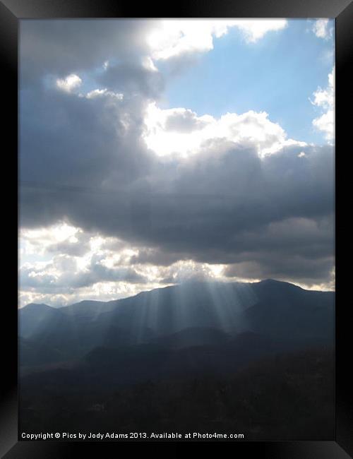 Sunrays in Tennesse Framed Print by Pics by Jody Adams