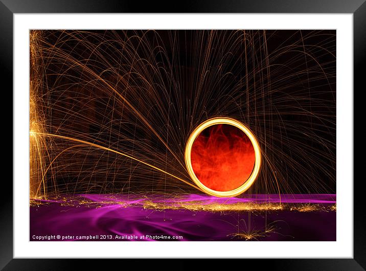 Light Painting 001 Framed Mounted Print by peter campbell