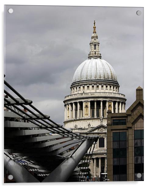 St Pauls London Acrylic by Tony Bates