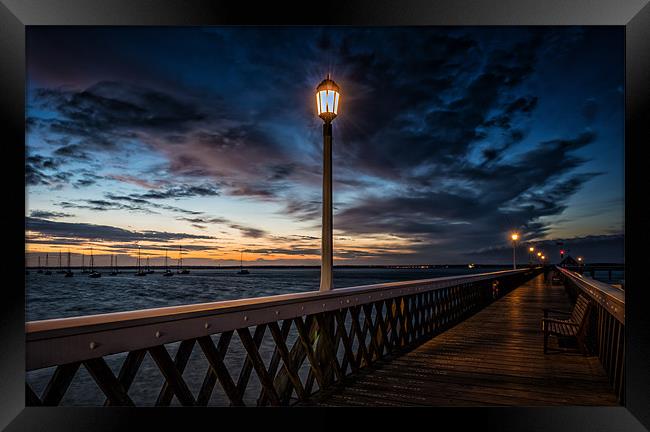 Night-Time at the Pier Framed Print by Ian Johnston  LRPS