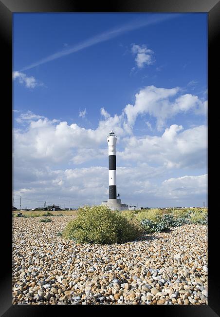 Dungeness Lighthouse Framed Print by Nigel Bangert