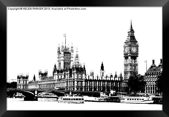 Houses of Parliament Framed Print by HELEN PARKER