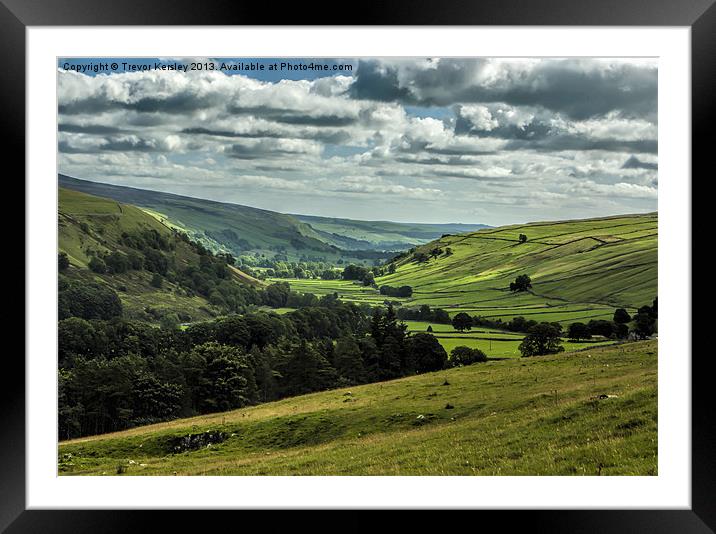 Littondale Yorkshire Dales Framed Mounted Print by Trevor Kersley RIP