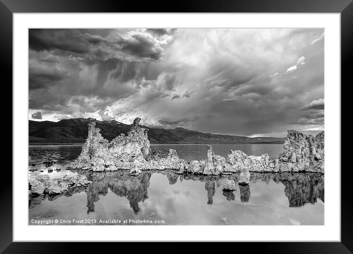 Reflected Storms at Mono Lake Framed Mounted Print by Chris Frost