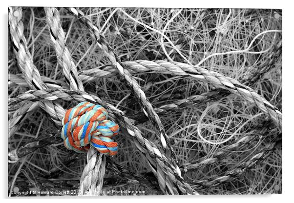 Fishing Knot Acrylic by Howard Corlett