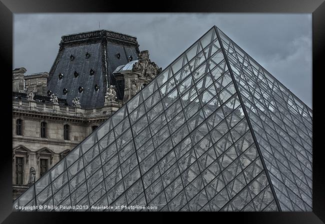 Pyramid at the Louvre Museum Paris Framed Print by Philip Pound