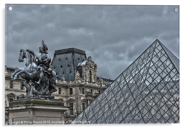 Louvre Museum Paris France Acrylic by Philip Pound