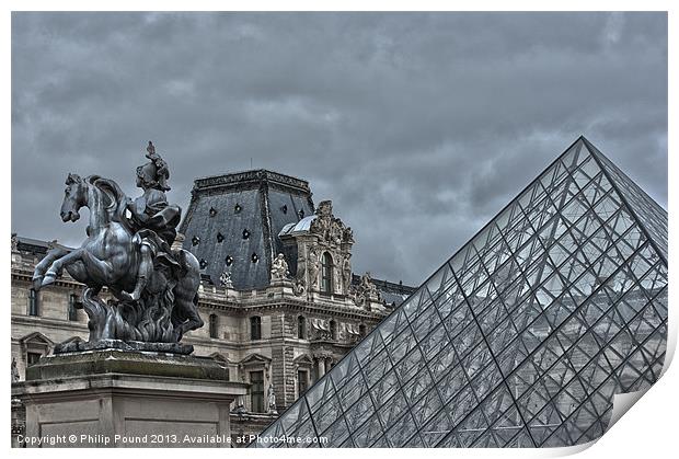 Louvre Museum Paris France Print by Philip Pound