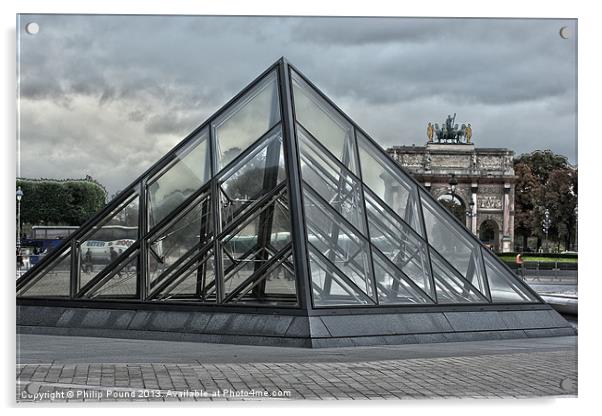 Arc de triomphe du carousel Paris Acrylic by Philip Pound