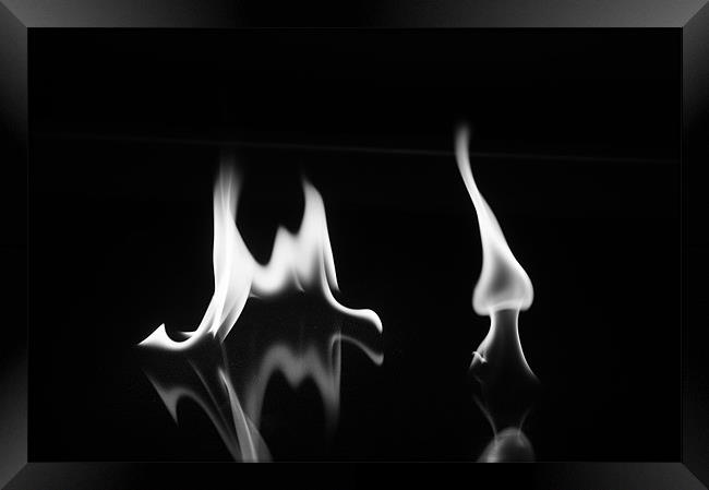 White fire Framed Print by Lewis Nye