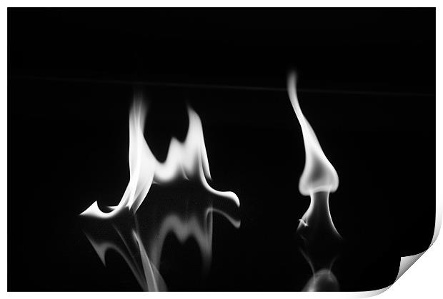 White fire Print by Lewis Nye