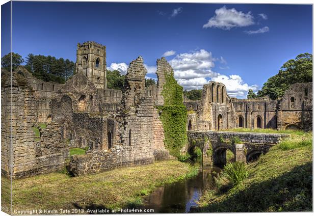 Fountains Abbey Canvas Print by Kevin Tate