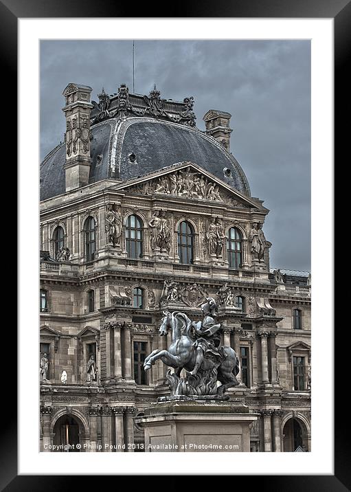 Louvre Museum Paris in France Framed Mounted Print by Philip Pound