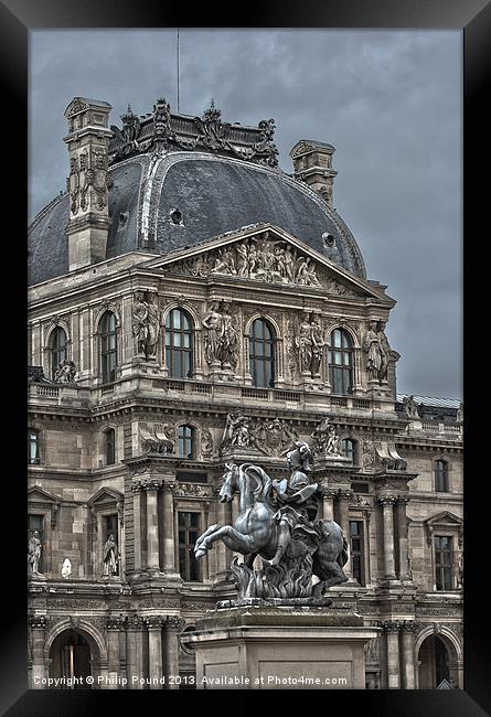 Louvre Museum Paris in France Framed Print by Philip Pound
