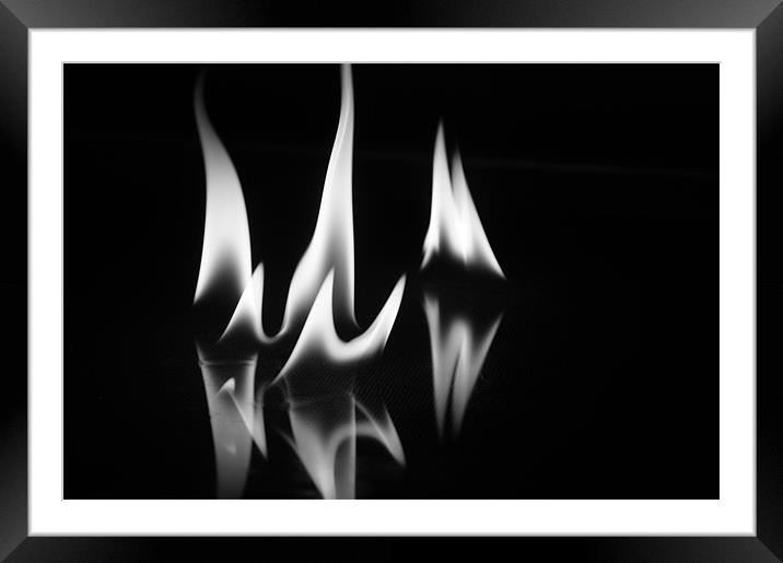 White Fire Framed Mounted Print by Lewis Nye