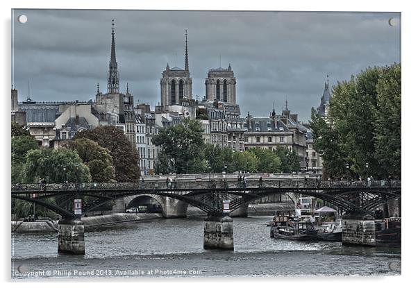 Notre Dame Paris Acrylic by Philip Pound