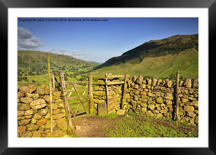 Langdale Gateway Framed Mounted Print by Jason Connolly