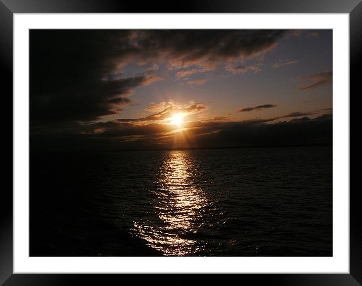Sun and Sea Framed Mounted Print by D'Arcy Barrett