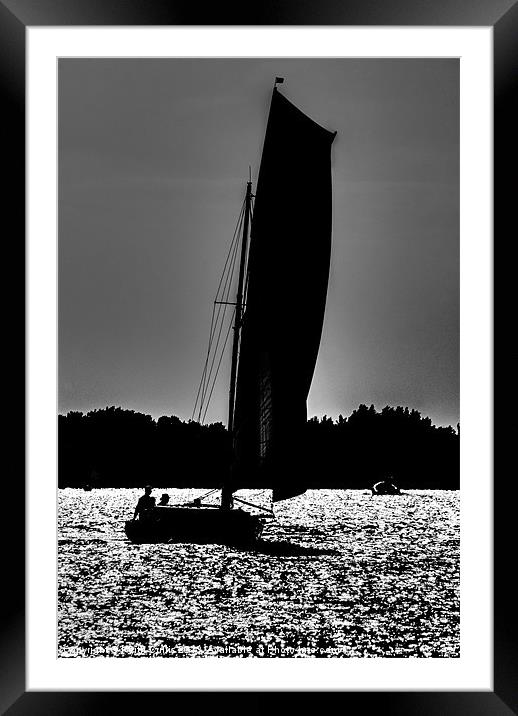 Moonlight Sailing Framed Mounted Print by Keith Cullis