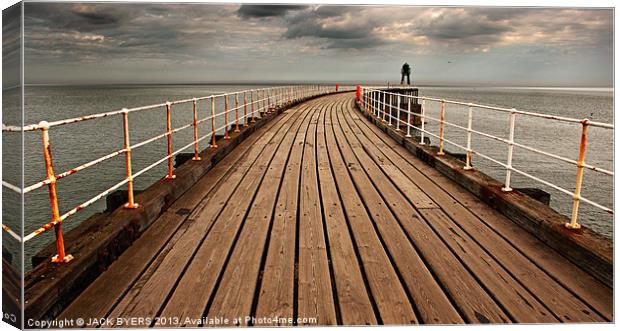 Whitby West Pier Canvas Print by Jack Byers