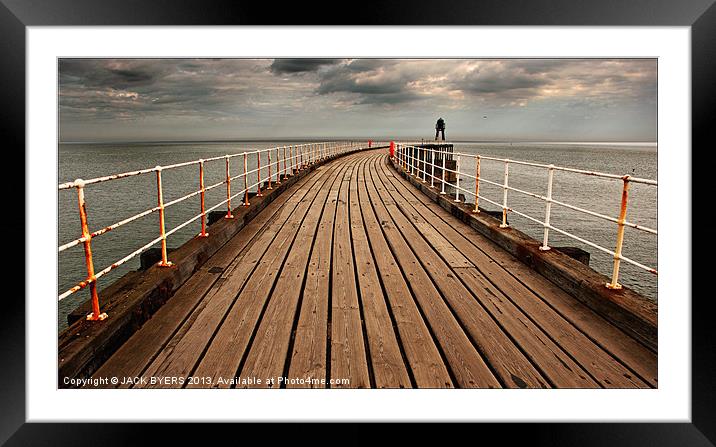 Whitby West Pier Framed Mounted Print by Jack Byers