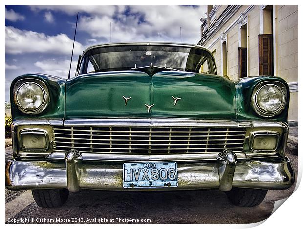 Old green Chevy Print by Graham Moore