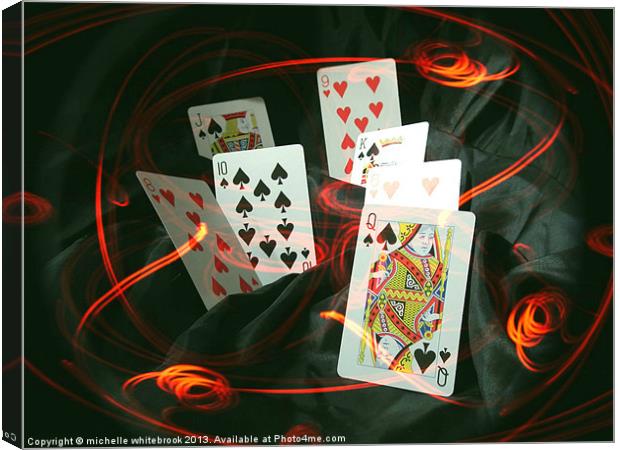 Luck of the cards Canvas Print by michelle whitebrook