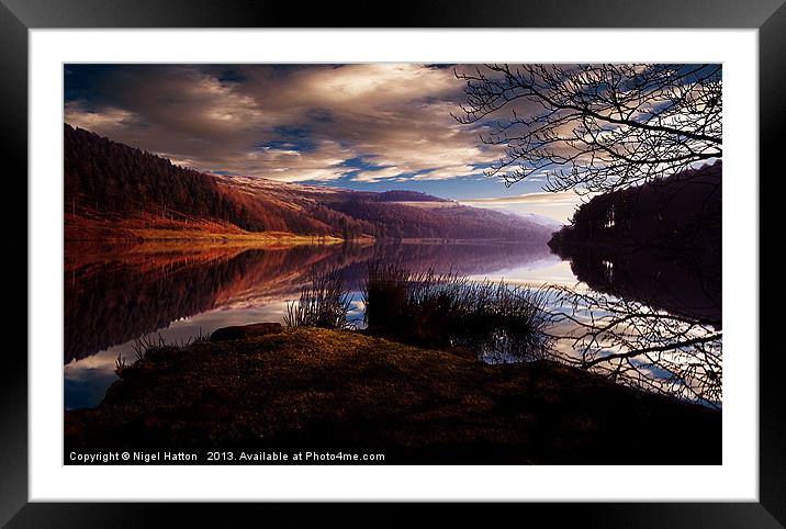 Derwent Reservoir Framed Mounted Print by Nigel Hatton