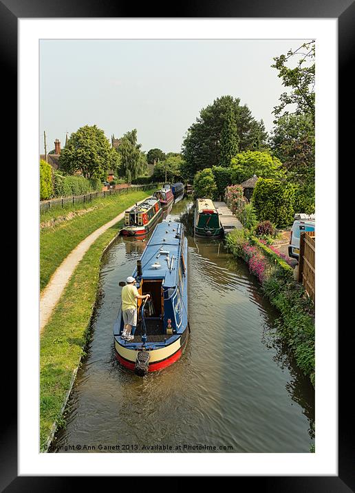 The Trent and Mersey Canal at Alrewas Framed Mounted Print by Ann Garrett
