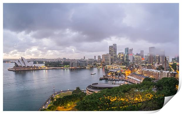 Sydney Harbour Panorama Print by peter tachauer