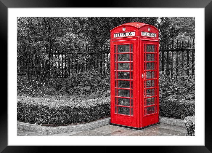 Red Telephone Box Framed Mounted Print by Paul Rayment