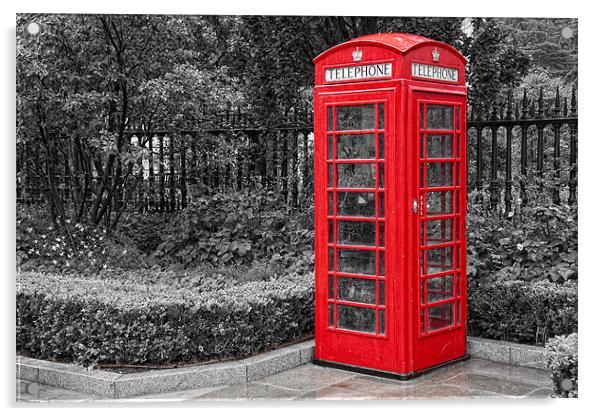 Red Telephone Box Acrylic by Paul Rayment