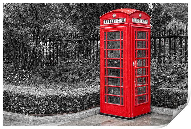 Red Telephone Box Print by Paul Rayment