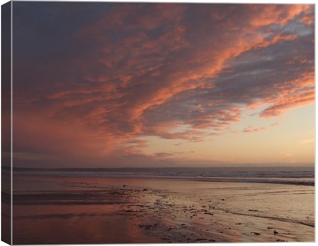 Red Sky Canvas Print by Mark Langworthy