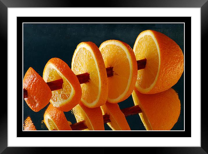 Orange Framed Mounted Print by Art Magdaluyo