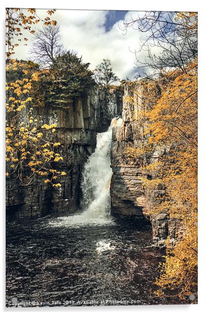 High Force in Autumn colours Acrylic by Kevin Tate