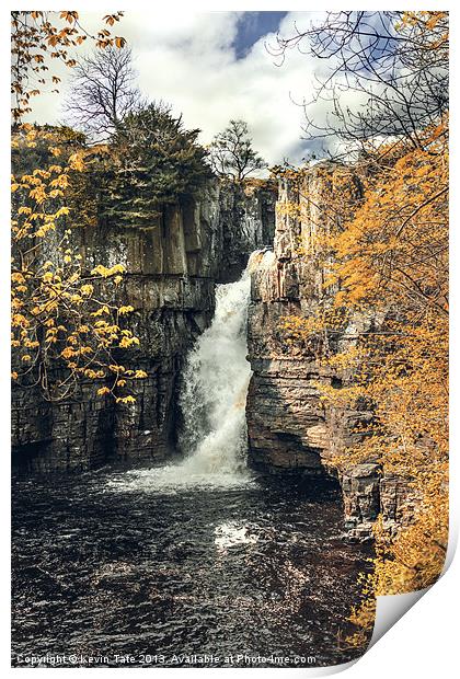 High Force in Autumn colours Print by Kevin Tate