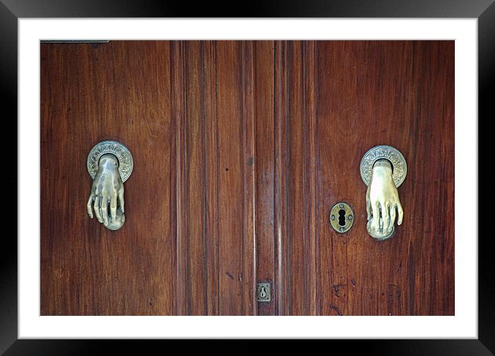 Door knockers Framed Mounted Print by Jose Manuel Espigares Garc